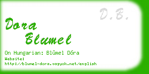 dora blumel business card