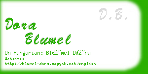 dora blumel business card